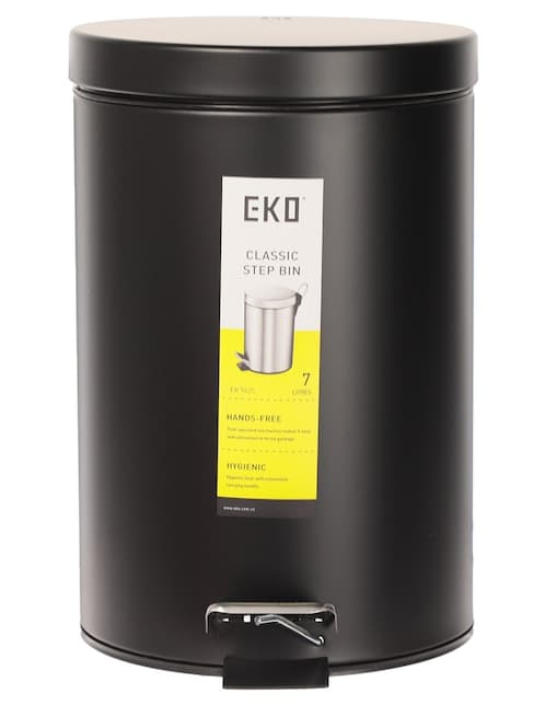 BOTE DE BASURA CLASSIC BLA, 7 L, NEGRO