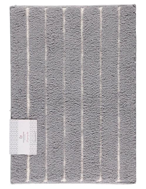 TAPETE DE BAÑO LÍNEA, 45 X 65 CM, GRIS