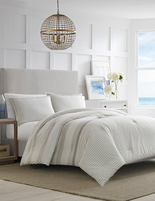 SET EDREDÓN SAYBROOK, MAT-QS, BEIGE NAU