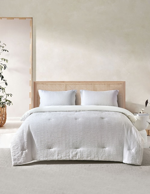 SET EDREDÓN GAUZE, MAT-QS, GRIS HAUS