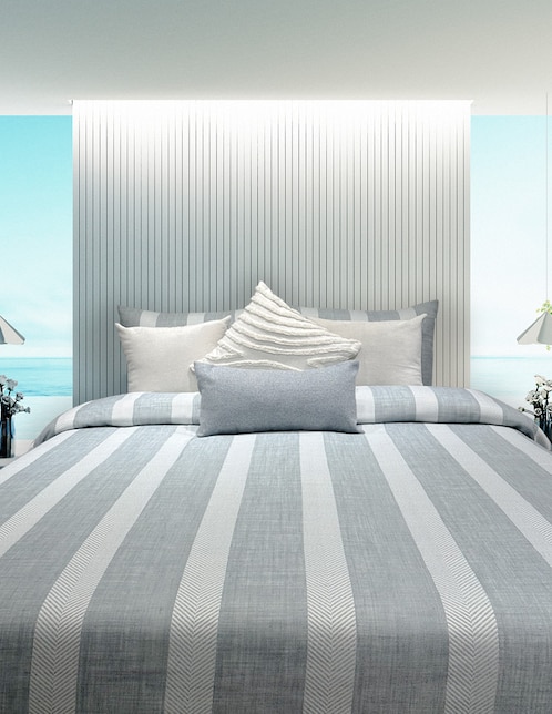 SET FUNDA DUVET TARA, KS, GRIS HAUS