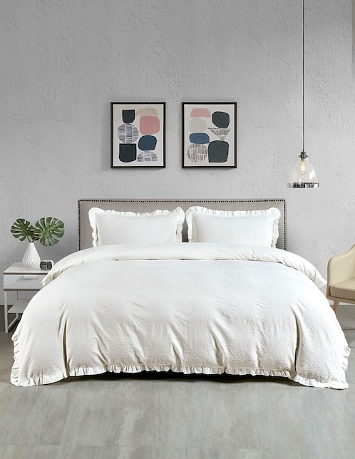 SET FUNDA DUVET COTTON, MAT-QS, BLANCO
