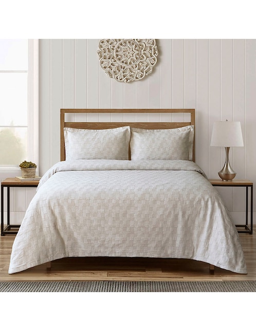 SET FUNDA DUVET HALIA, MAT-QS, BEIGE HA