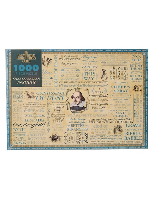 Rompecabezas Insultos de Shakespeare Unemployed Philosophers Guild 1000 piezas