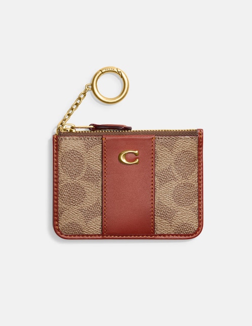 Tarjetero Coach Coated Canvas Signature para mujer