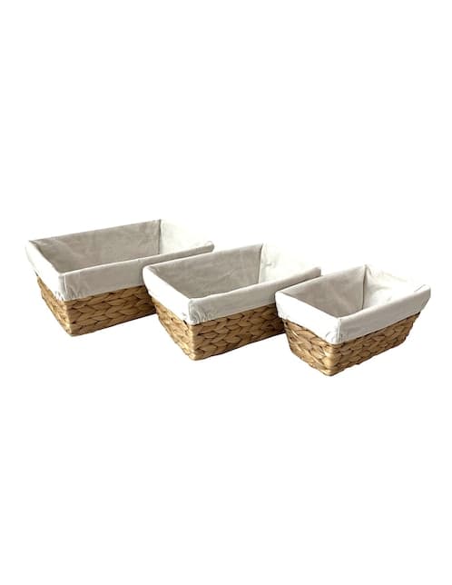 Set cesto multiusos Haus Monet de mimbre