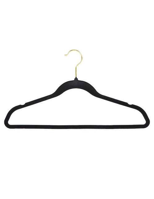 SET GANCHO VELVET 12 PZ TERCIOP, NEGRO