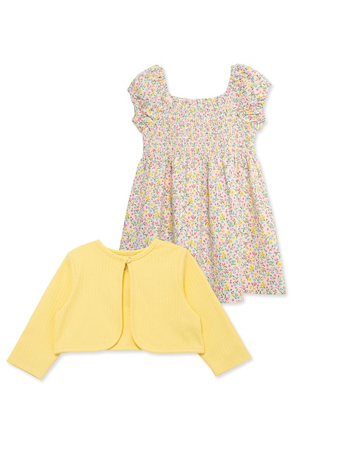 CONJ VESTIDO LIT, 12 MESES, MULTICOLOR