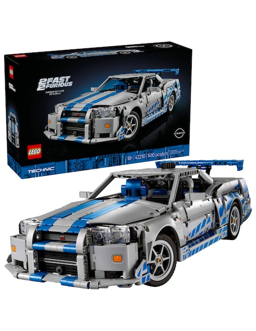 Technic Lego Auto Nissan Skyline Gtr (R34) de Más Rápido, Más Furioso 42210 Technic