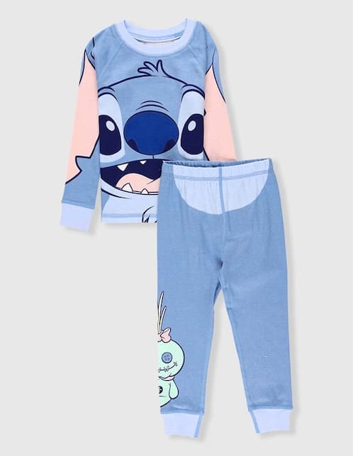 CONJUNTO PIJAMA STITCH INF H2, 5, AZUL