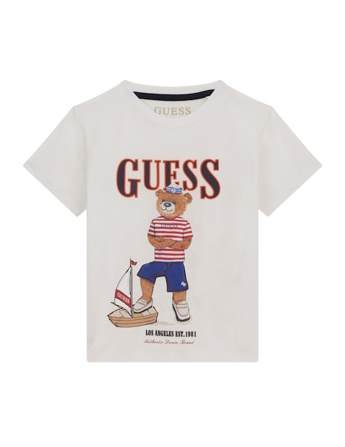 PLAYERA GUESS NIÑO, 2, BLANCO