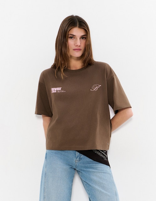 PLAYERA BROWNIE S26-0661, XCH/CH, CAFÉ