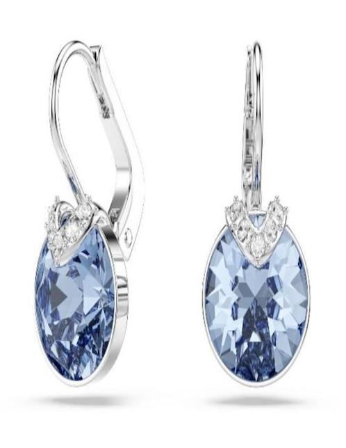 Aretes cortos circulares Swarovski Bella con acabado brillante