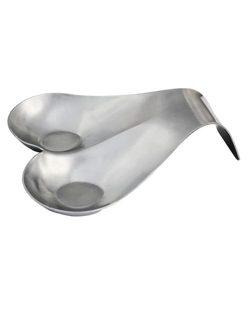 Portacuchara doble Table Craft aluminio plateado