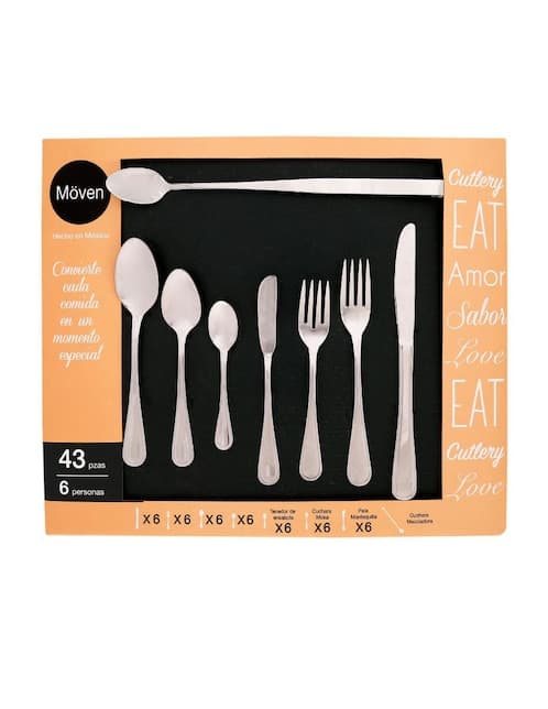 Set de 43 cubiertos Möven acero inoxidable