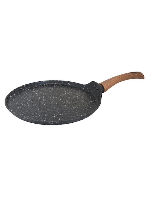 CREPERA DE 32 CM MÁRMOL NEGRO MADERA