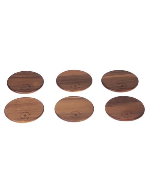 Set de portavasos Kitchen Lab de madera 7 piezas