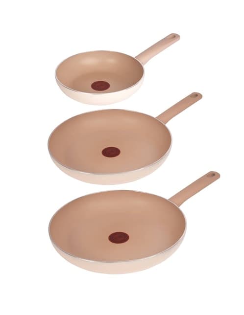 Set de sartenes T-Fal Trendy Titanium de aluminio