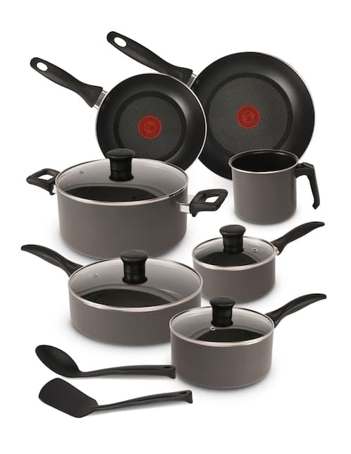Batería de cocina T-fal b479sd84 de aluminio antiadherente sin pfoa 13 piezas
