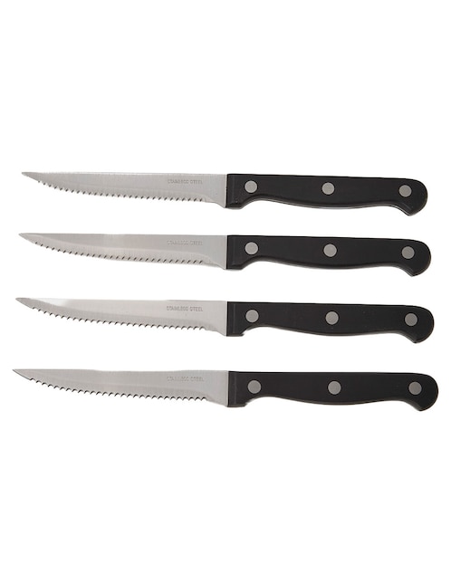Set de cuchillos para carne Kitchen Lab 4 piezas