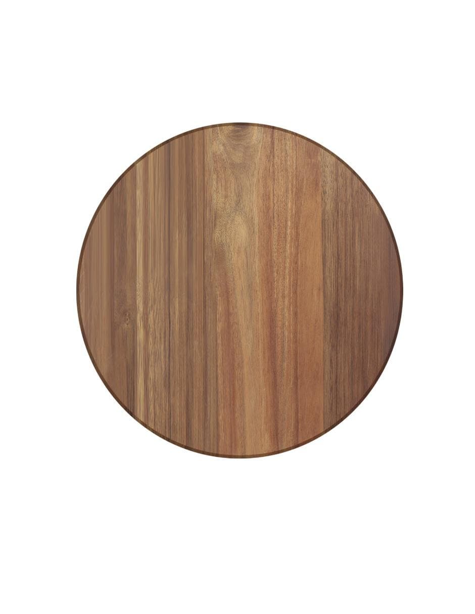 GIRATORIA MADERA ACACIA 40CM, , CAFÉ