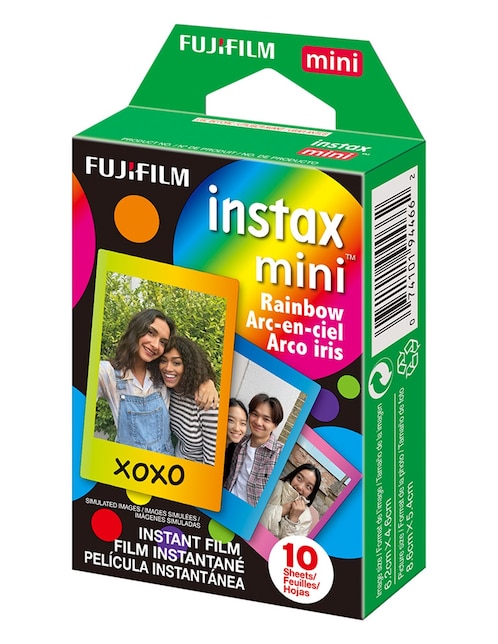 Papel fotográfico A4 Fujifilm 100 g modelo Instax Mini Rainbow