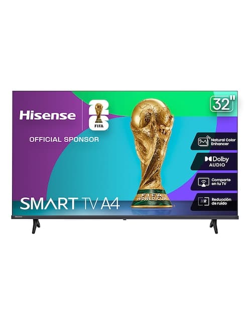 Pantalla Smart TV Hisense LED de 32 Pulgadas HD 32A4NV con AI Sports Mode