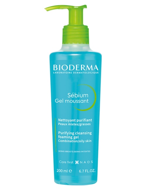 Limpiador facial sébium gel moussant Bioderma para purificar