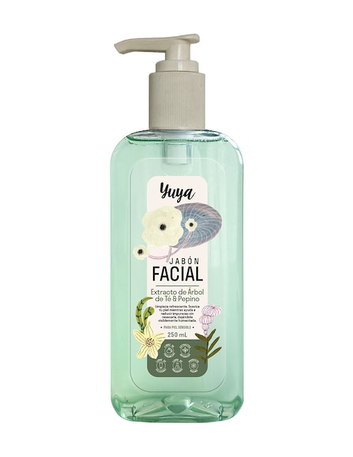 Limpiador facial Jabón de extracto de árbol de té y pepino Yuya para suavizar
