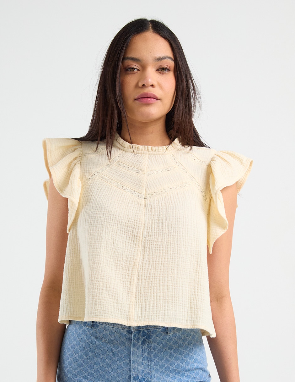 Blusa Petite Studio manga corta para mujer