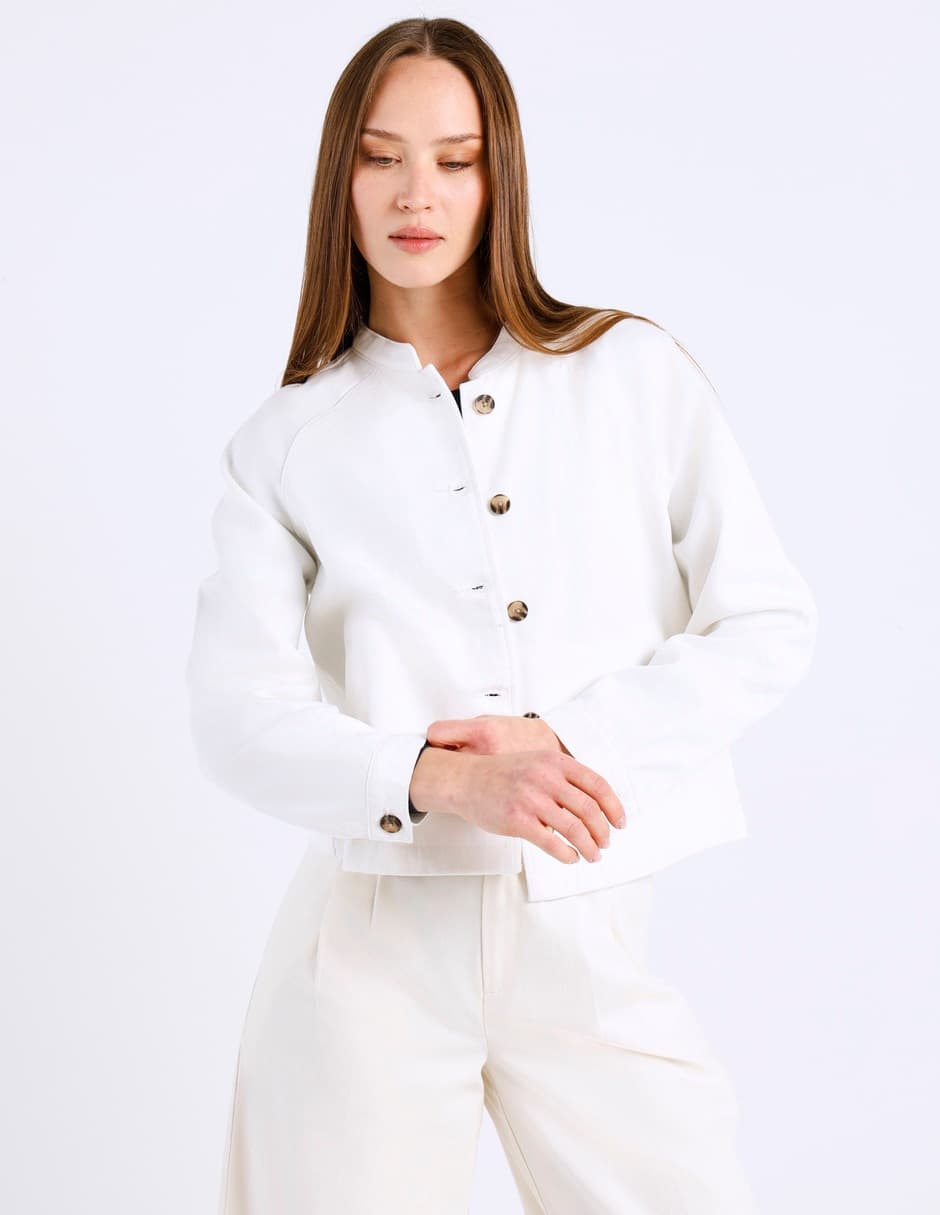 Chamarra casual petite studio para mujer