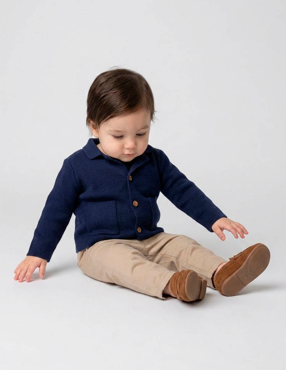 Suéter con bolsillos Mon Caramel para niño