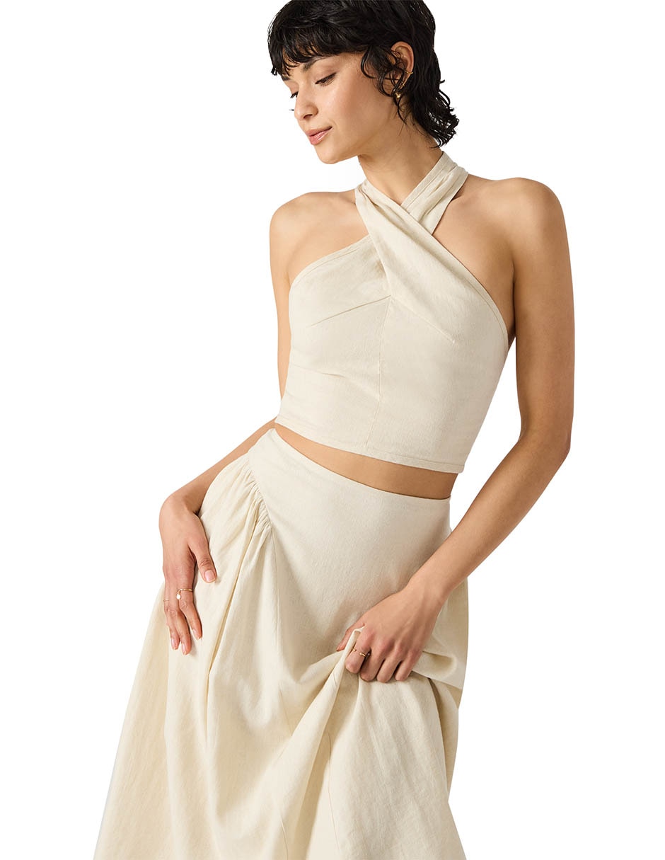Top Steve Madden cuello halter tirante cruzado