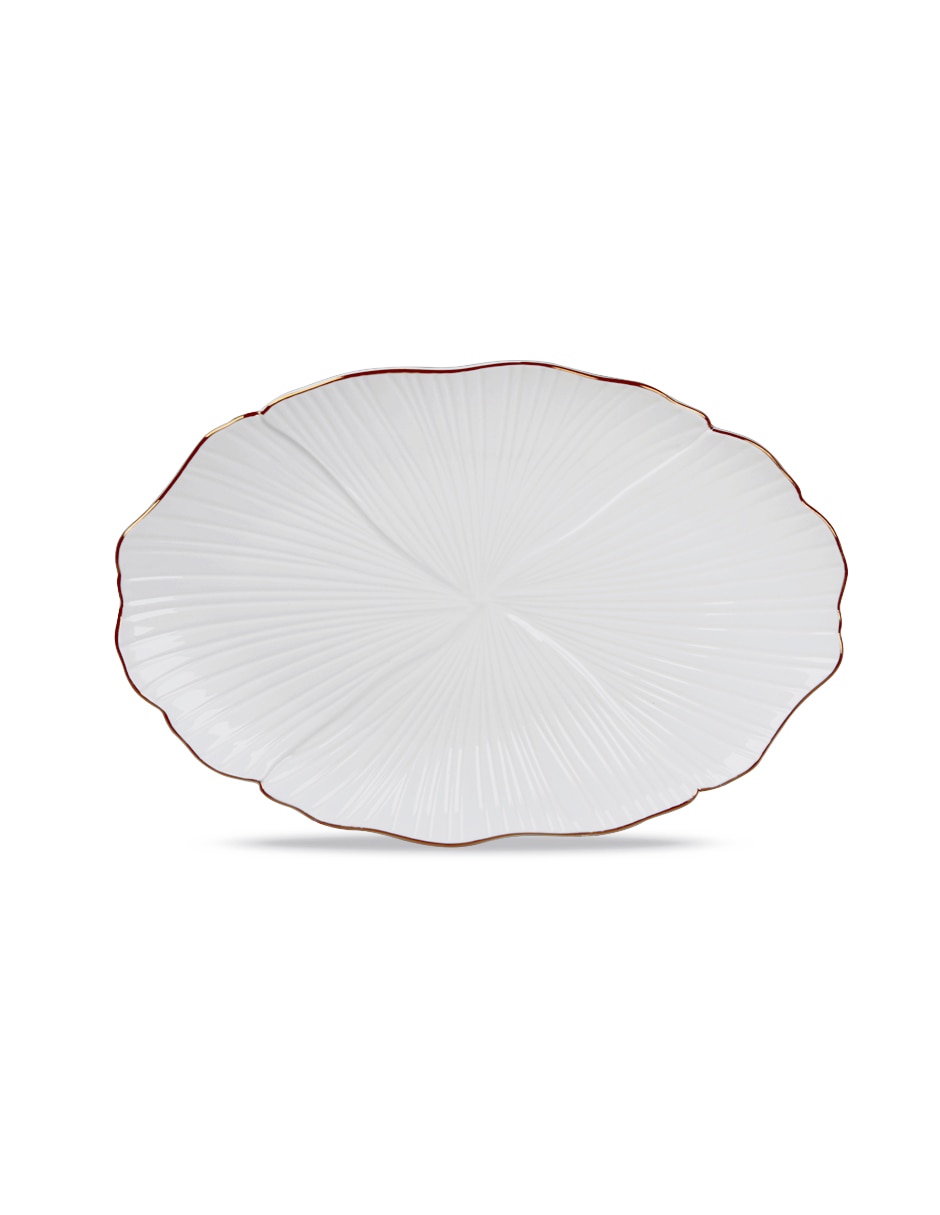 PLATÓN OVALADO GIN, 25 X 17 CM, BLANCO
