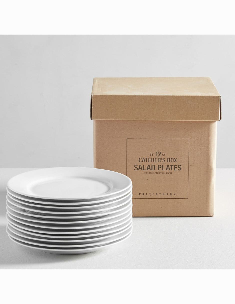 Set de platos para ensalada caterers's box de porcelana 12 piezas