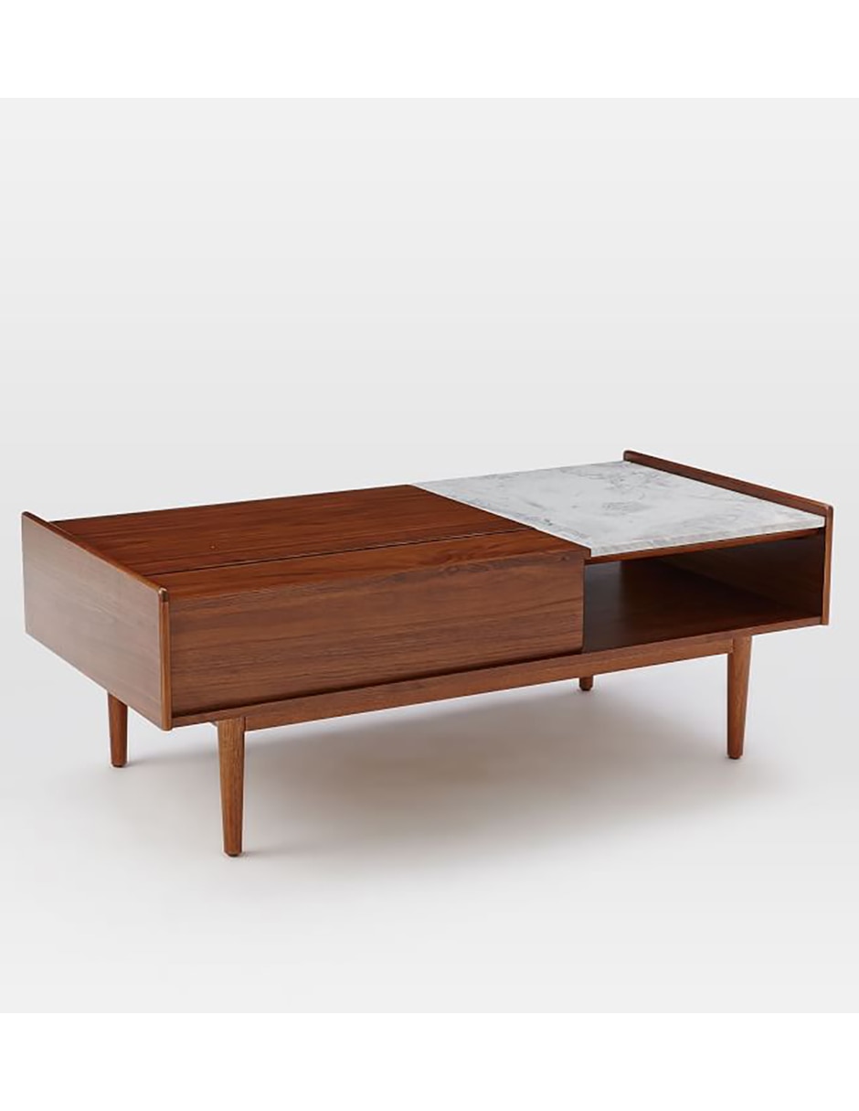 Mesa de centro Mid-Century Pop Up de mármol