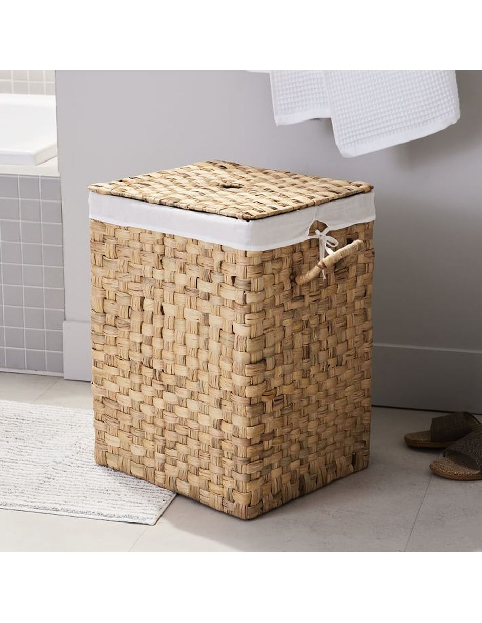 Canasto multiusos Rounded Weave de jacinto de agua