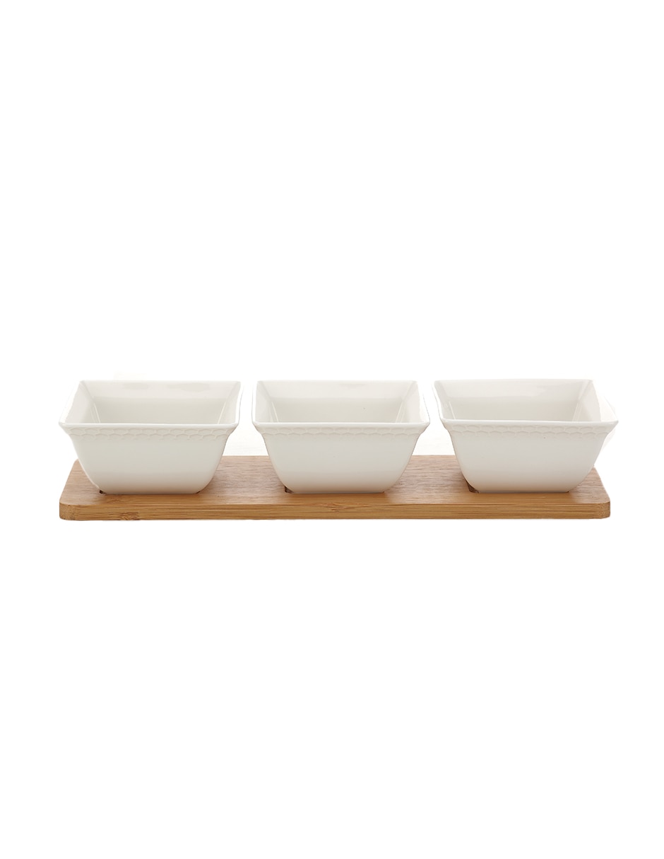 Set salsera Haus Mambu de porcelana