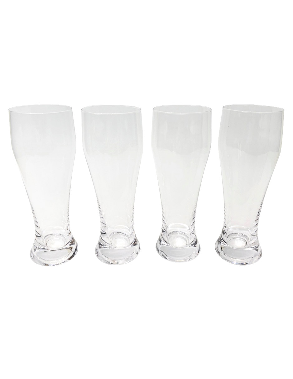 Set de vasos pilsner haus de vidrio con 4 piezas
