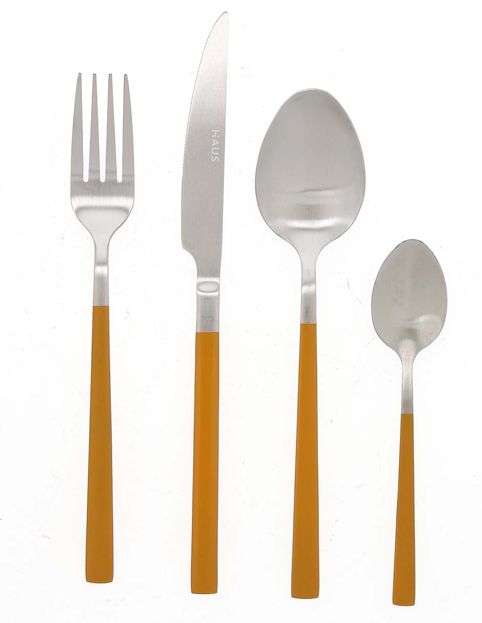 Set cubiertos haus de acero inoxidable 16 piezas