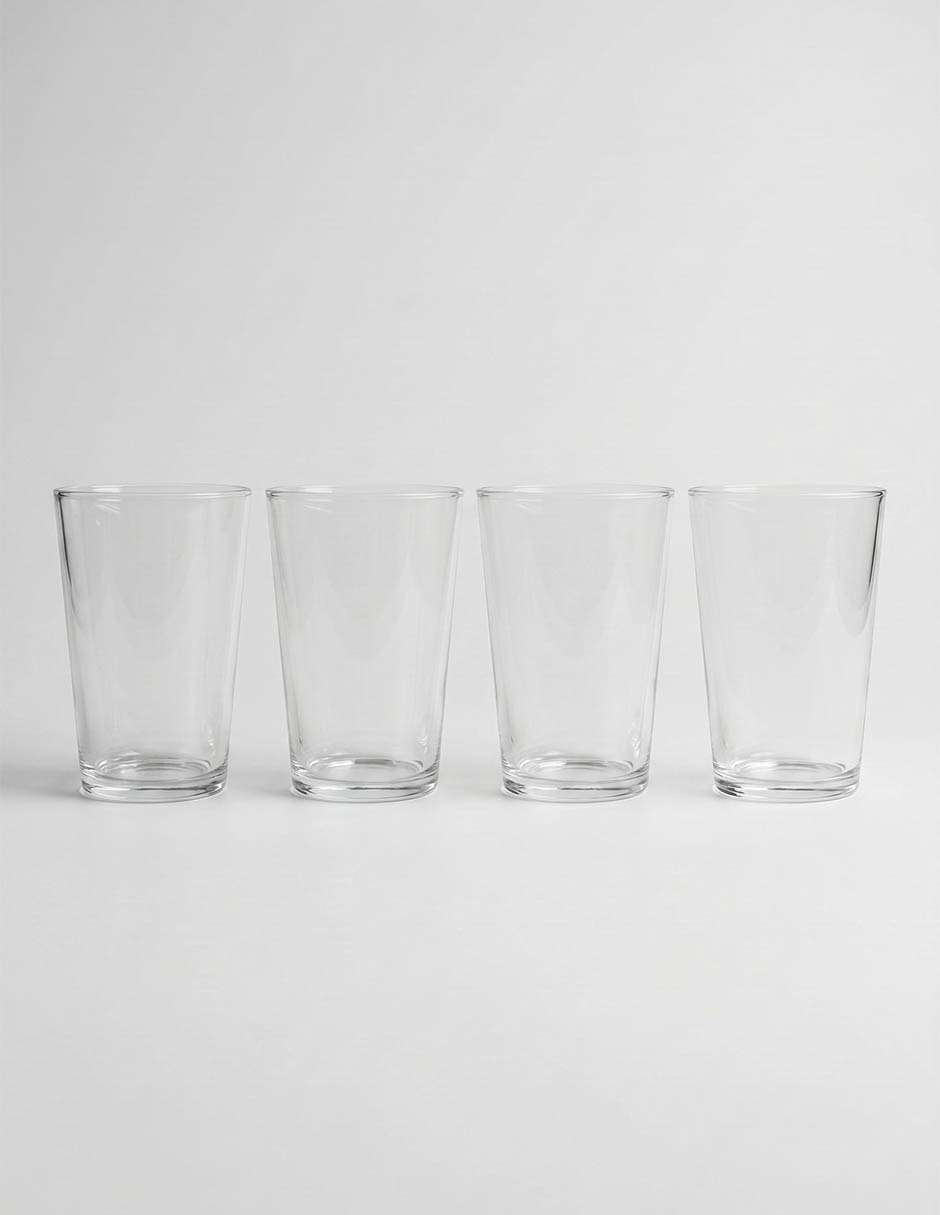 Set de vasos para agua Haus de vidrio con 4 piezas