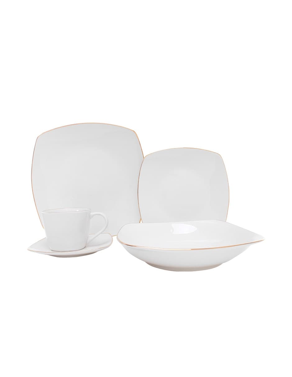 Vajilla Crown Baccara Kerry de porcelana para 4 personas