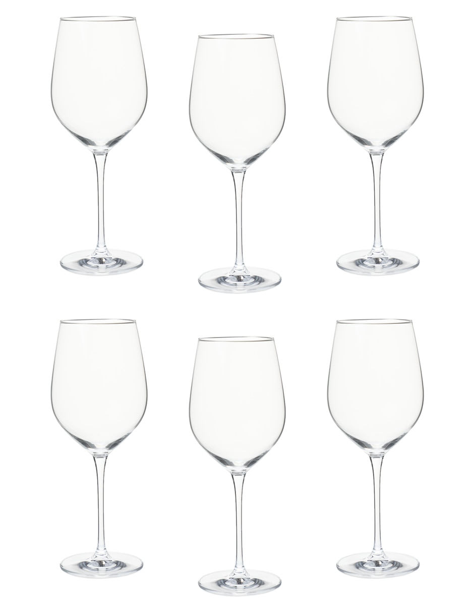 Set de copas para vino blanco Bohemia Uria de cristal 6 piezas