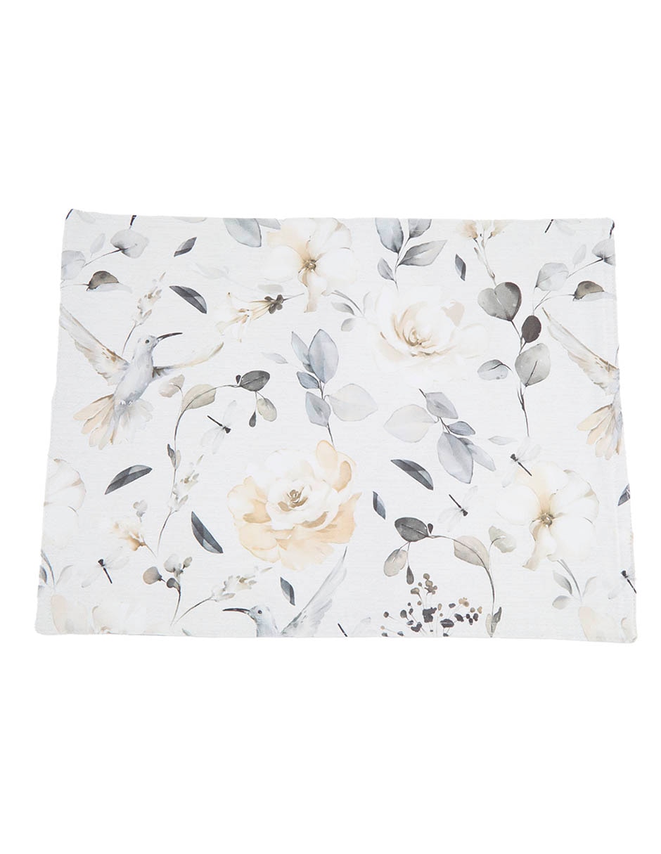 Mantel rectangular de algodón Colibrí