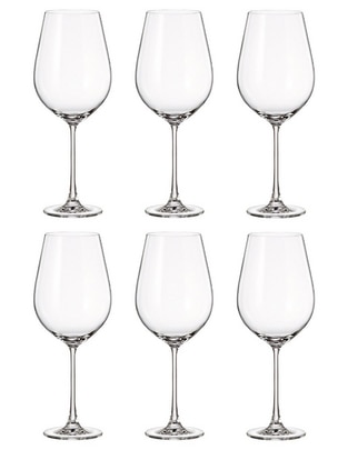 Set de copas para vino Bohemia Veronia de cristal 6 piezas