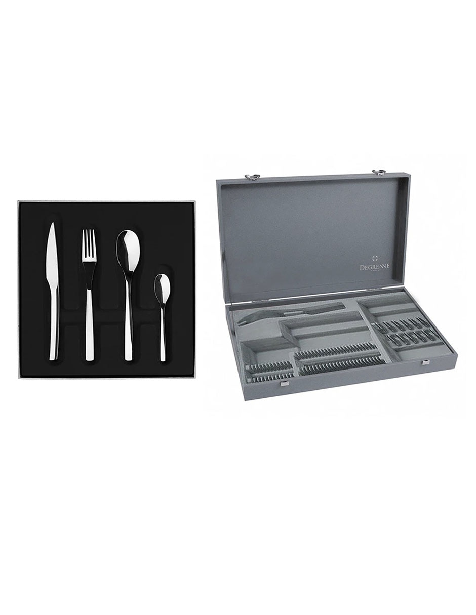 Set de cubiertos degrenne de acero inoxidable 50 piezas