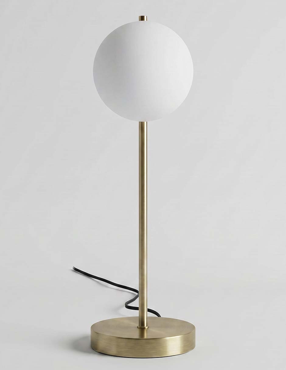 LAMP MESA OPAL METAL, DORADO