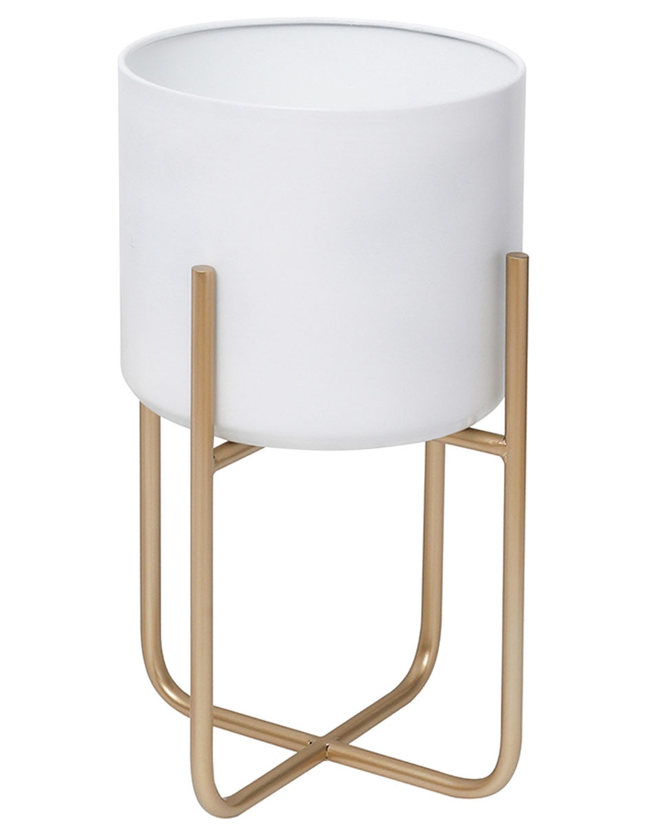 Maceta con base Haus Mónica de metal con sistema automático de riego