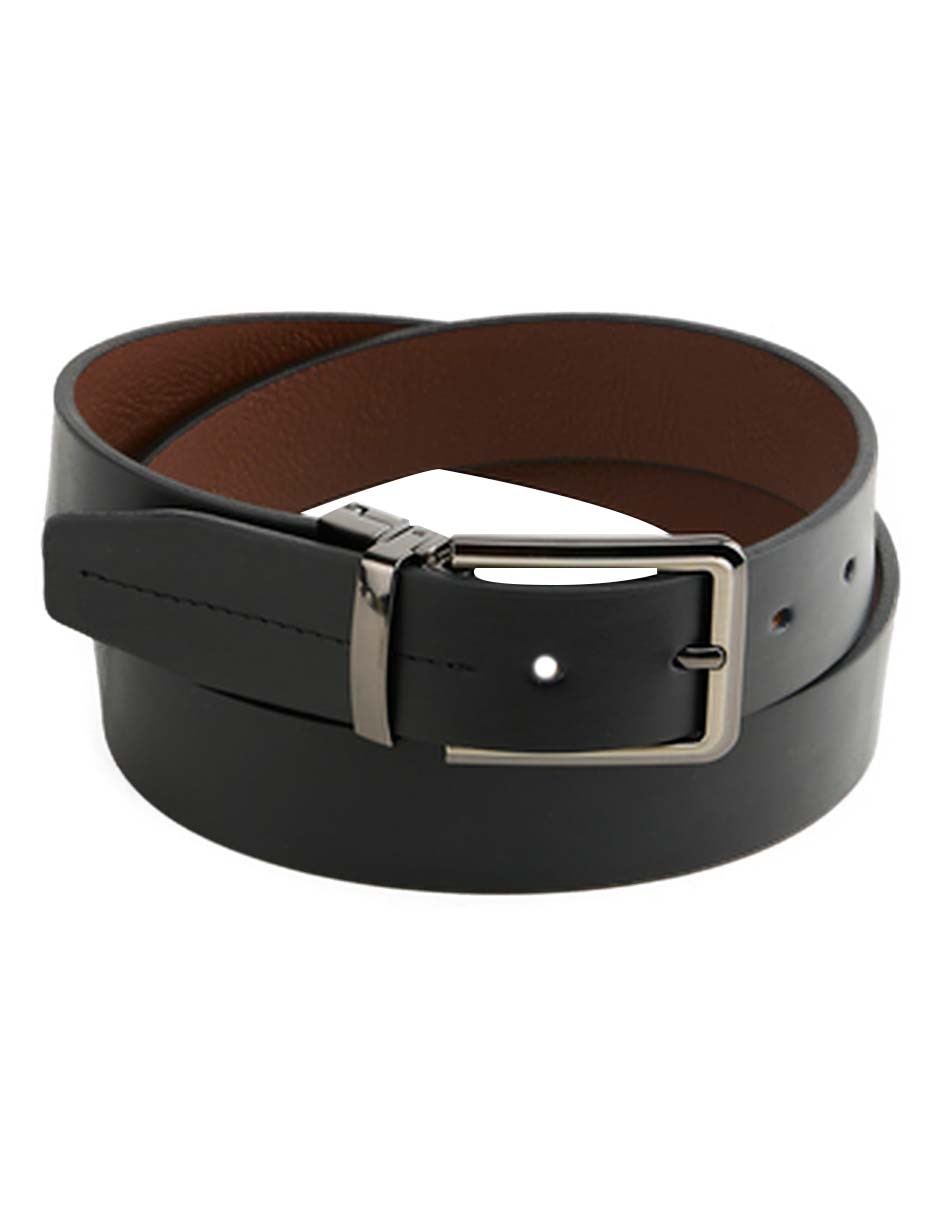 CINTURON JBE PL32-BN PIEL, 34, NEGRO