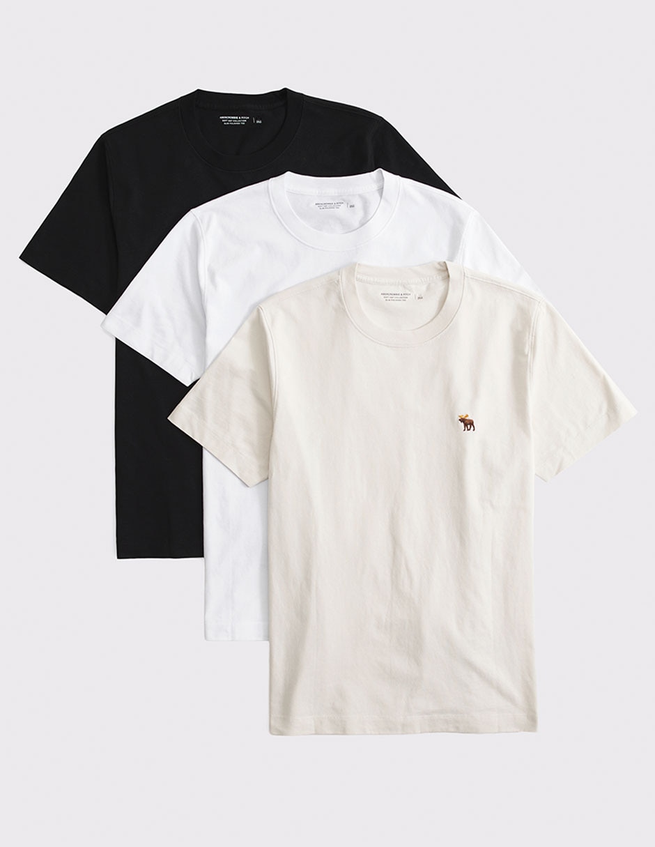 Playera Abercrombie & Fitch cuello redondo para hombre